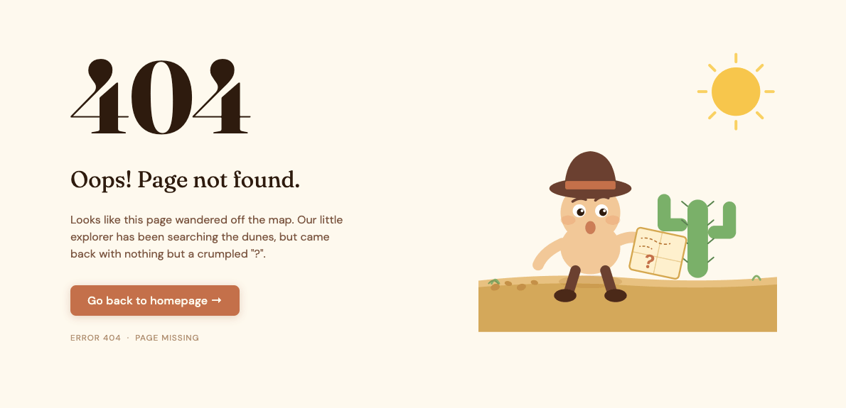 404 Page HTML CSS