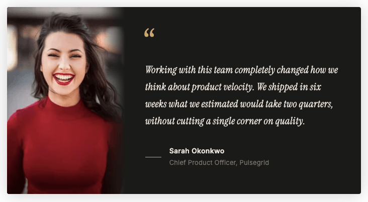 HTML CSS Testimonial Card Horizontal