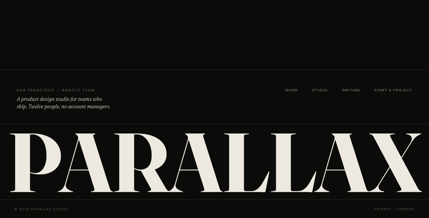 Minimal Footer HTML CSS