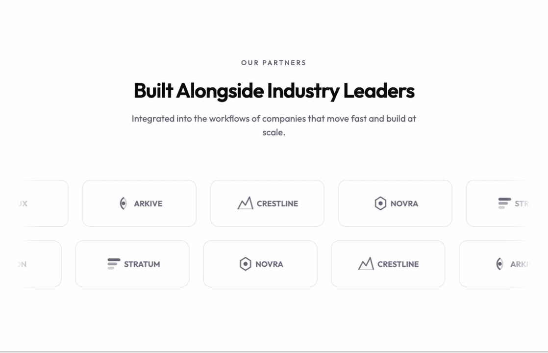 Partners Logo Marquee HTML CSS