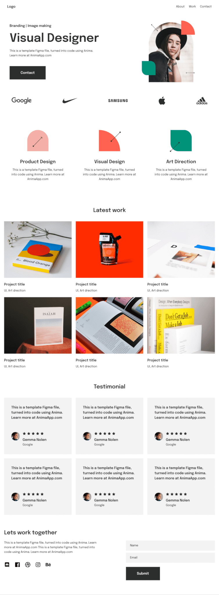 Portfolio Template (Figma to Webflow)