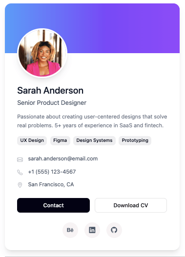Profile Card HTML CSS