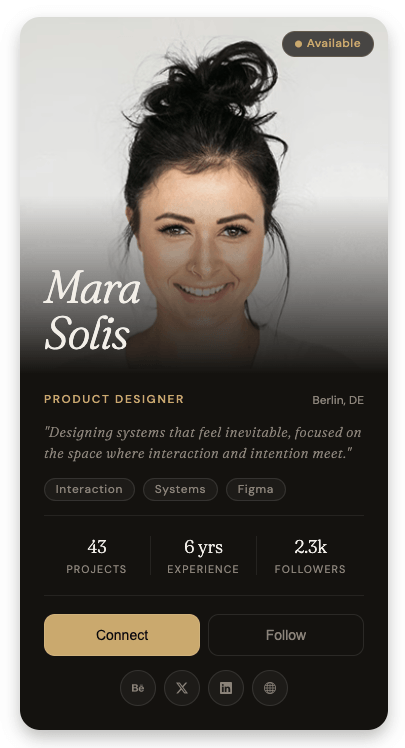 Responsive Profile Card HTML CSS #3