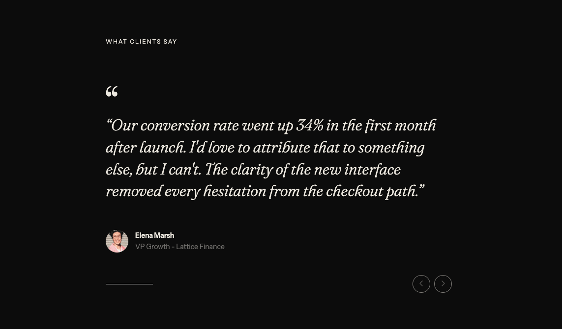 Testimonial Carousel HTML CSS JS