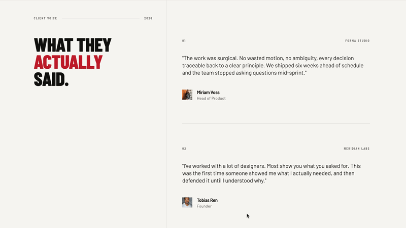 Testimonial Section HTML CSS Sticky Scroll