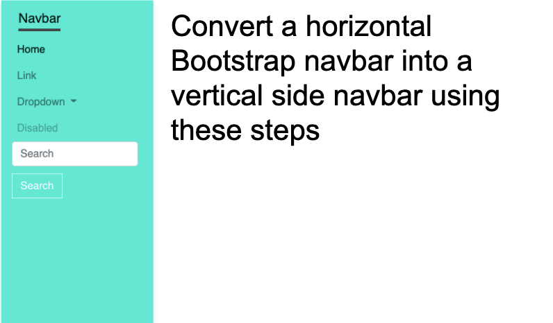 Bootstrap side navbar or vertical navbar