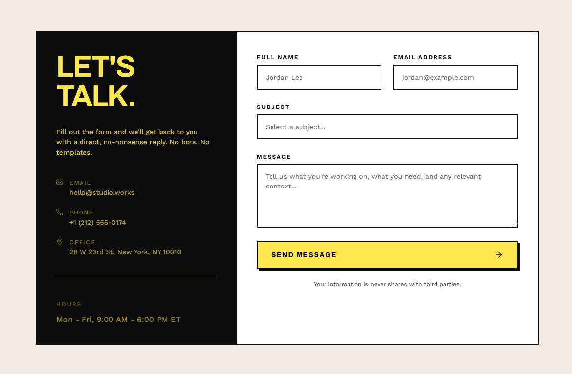 Contact Form HTML CSS JS #3