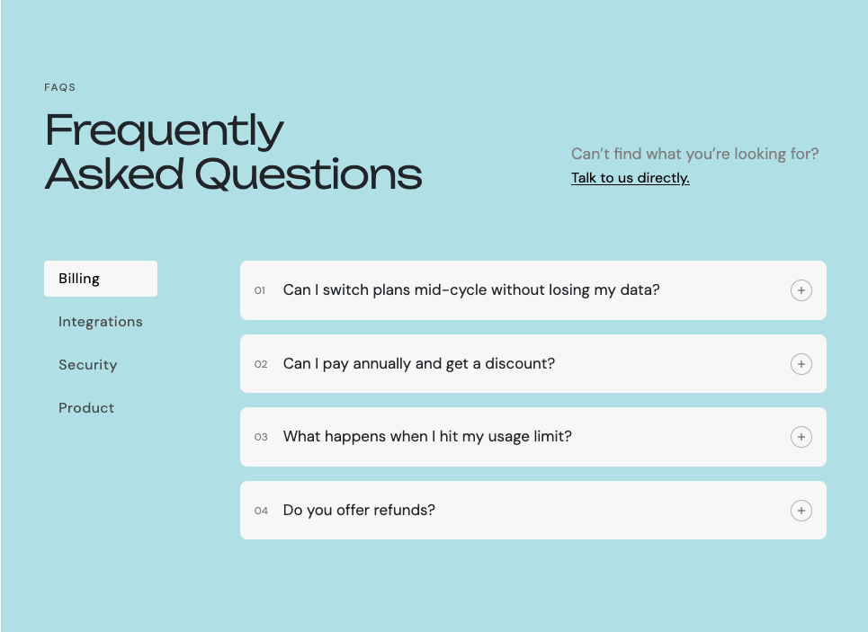 FAQ Section HTML CSS JS #2