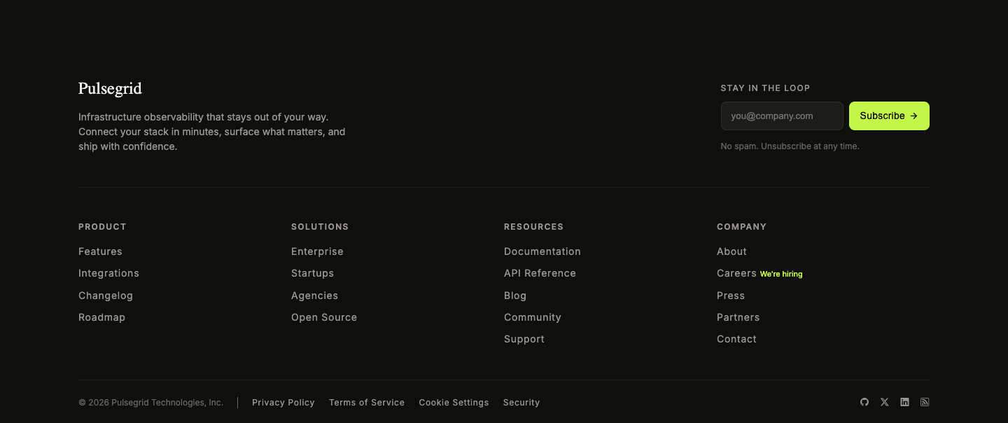 Responsive Footer HTML CSS #3